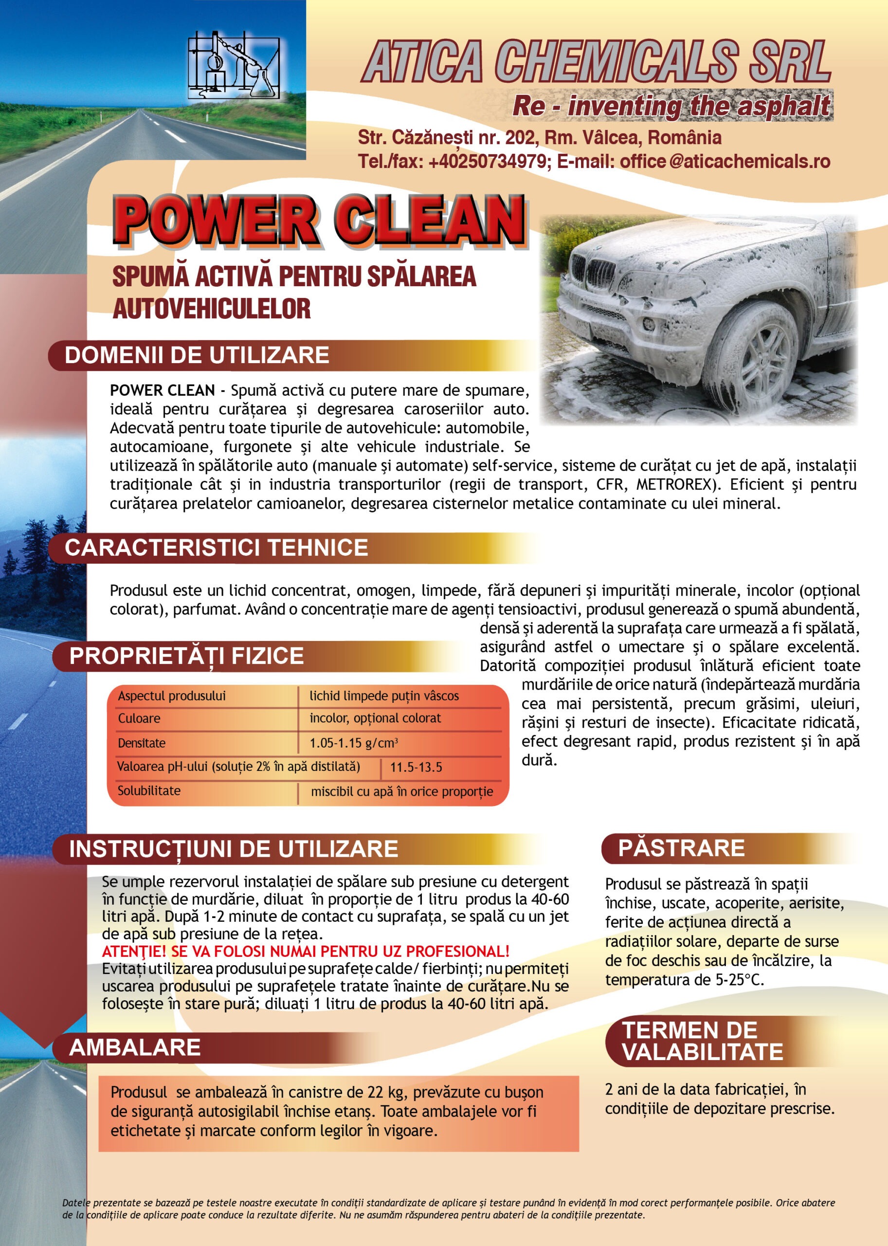 POWER CLEAN - Spumă activă pentru spalare auto