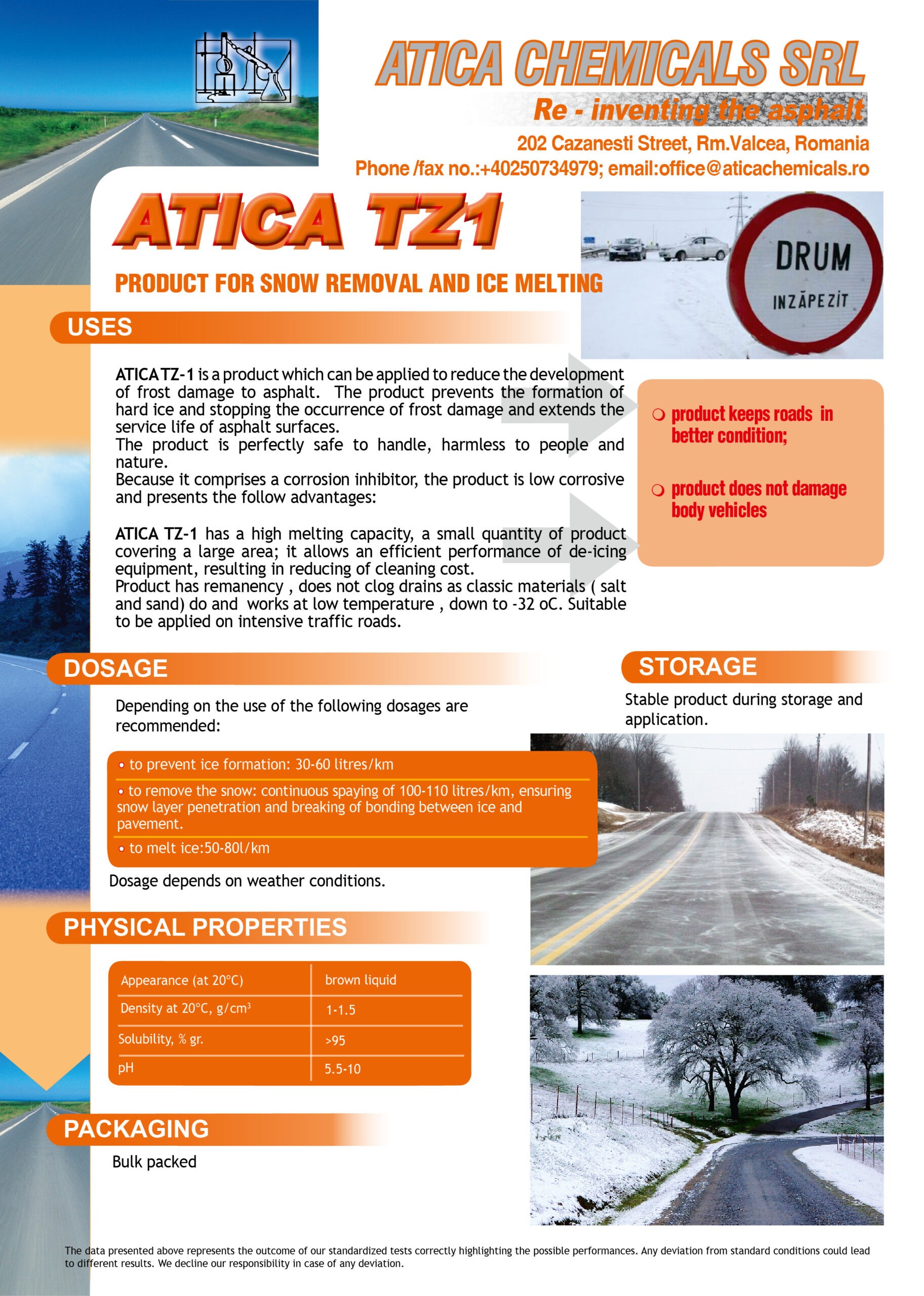 ATICA TZ 1 | Product for snow removal and ice melting