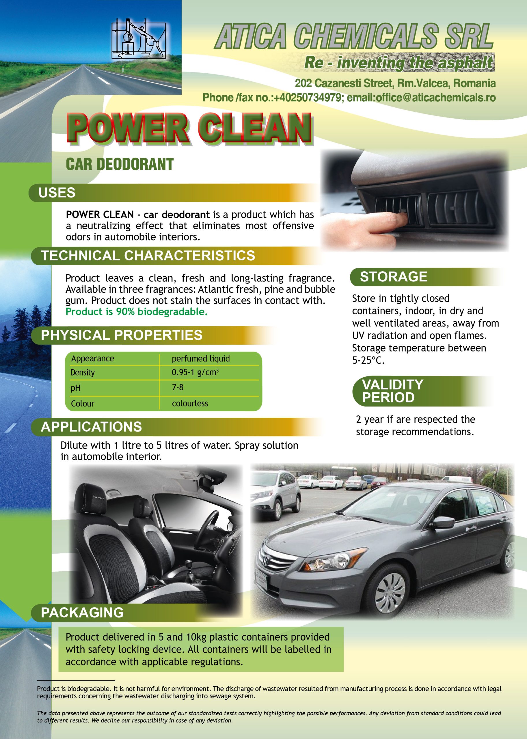 POWER CLEAN Car deodorant