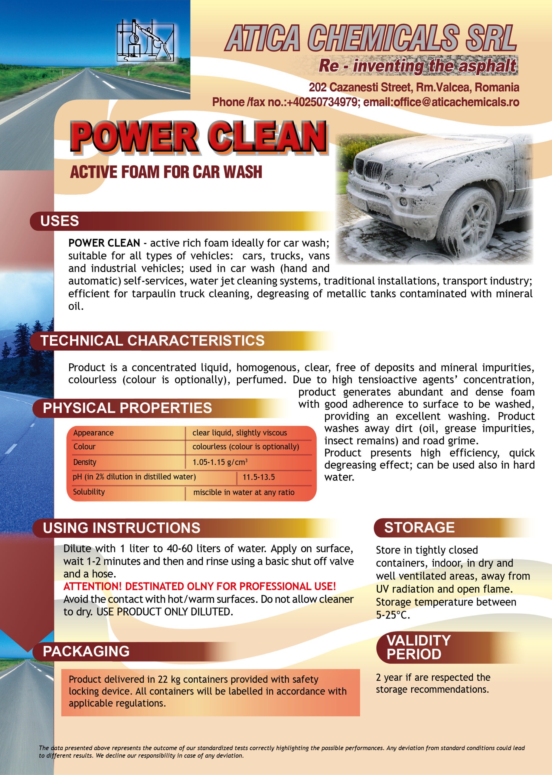POWER CLEAN Active foam for car wash